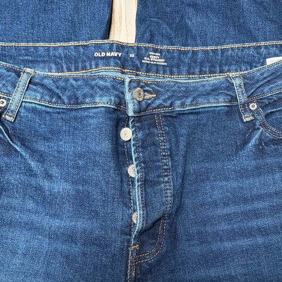 Old Navy High Rise Curvy O.G. Straight Plus Size 22 Jeans Blue Denim NWT - Picture 6 of 16